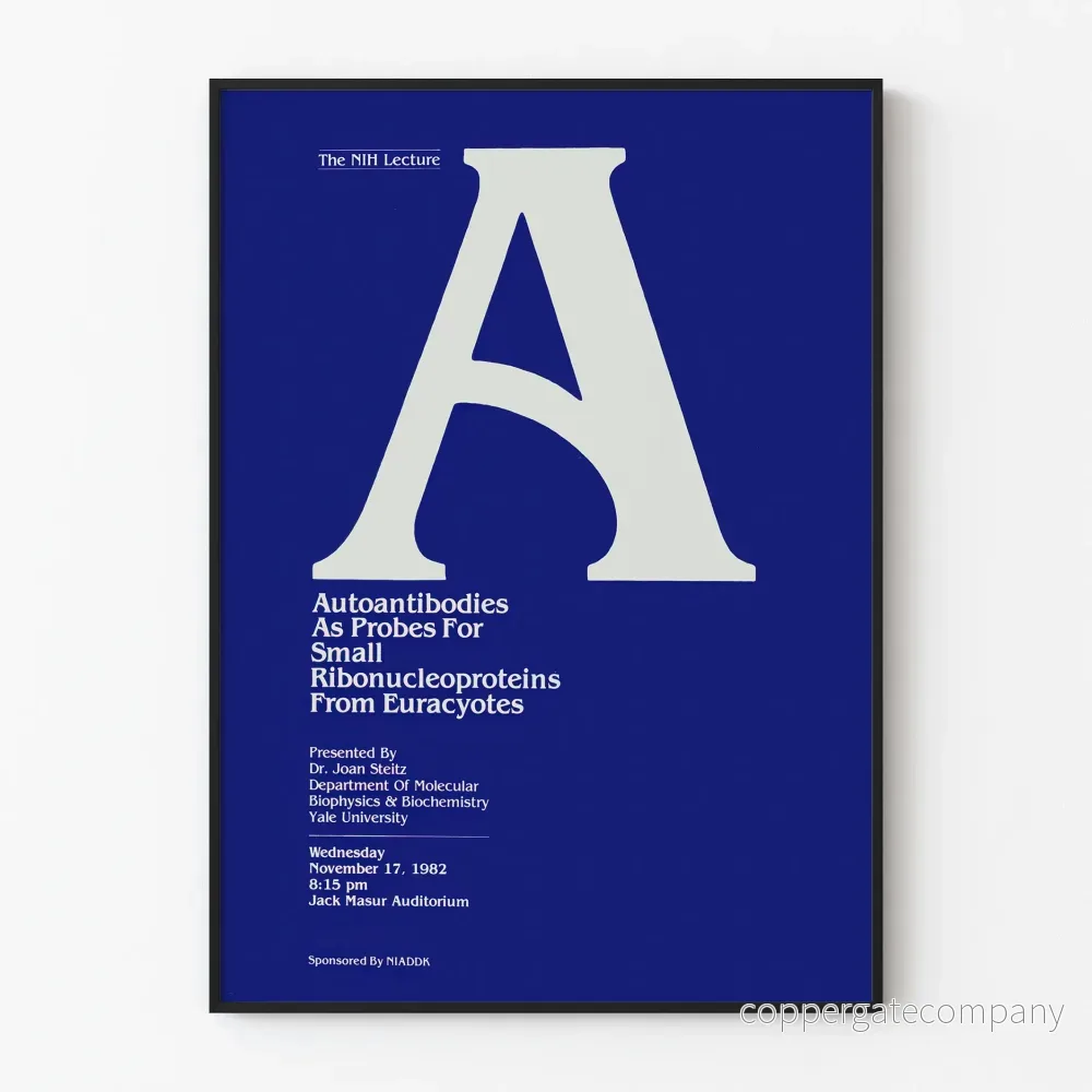 Minimalistisk blå poster för läsning NIH