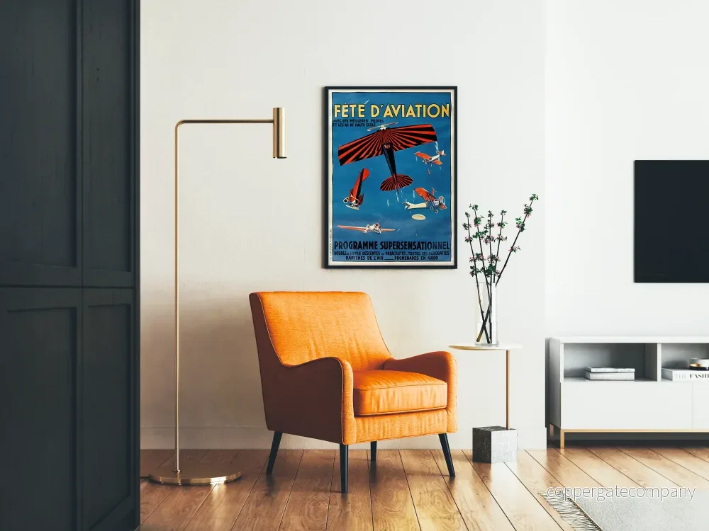 Vintageposter för flygfest med luftakrobatik och luftfärder - Bild 2