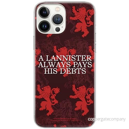 ERT GROUP mobiltelefonfodral för Iphone 13 PRO MAX originalt och officiellt licensierat Game of Thrones mönster 018 Vit optimalt anpassad, fodral tillverkad av TPU plast 5903932871135