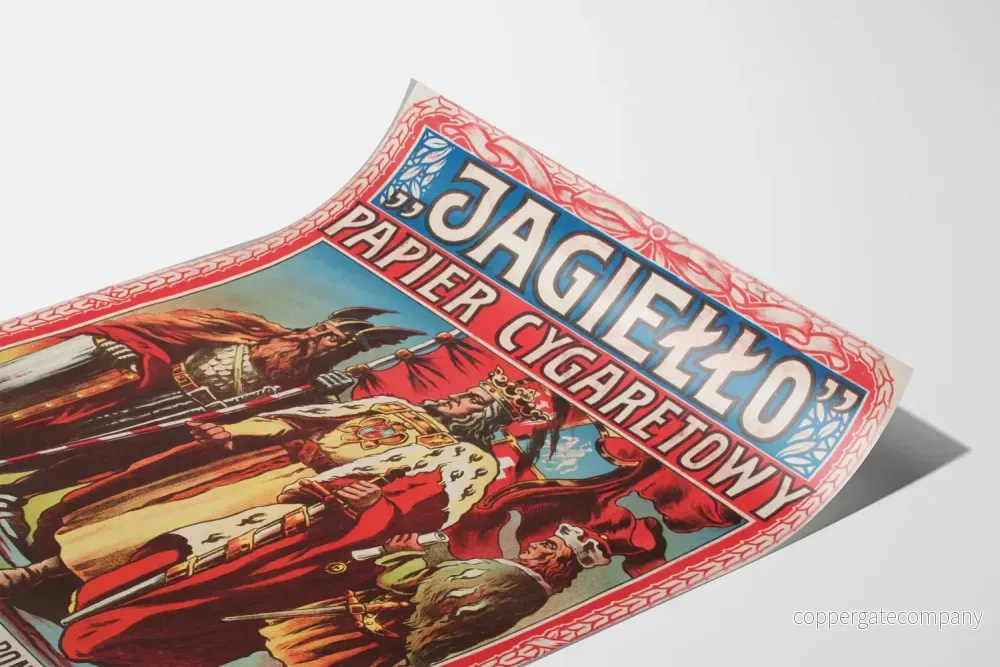 Gammal dekorativ poster för cigarettpapper Jagiello - Bild 3