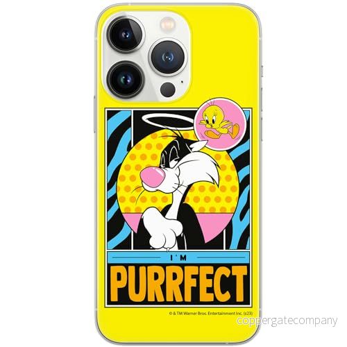 ERT GROUP mobiltelefonfodral för Iphone 13 PRO originalt och officiellt licensierat Looney Tunes mönster Sylvester & Tweety 006, fodral tillverkad av TPU plast 5905795125165