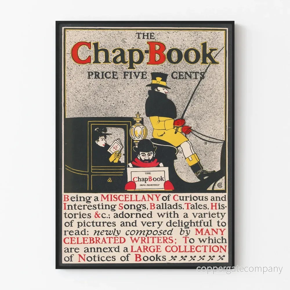 Vintageposter The Chap Book retro väggdekoration
