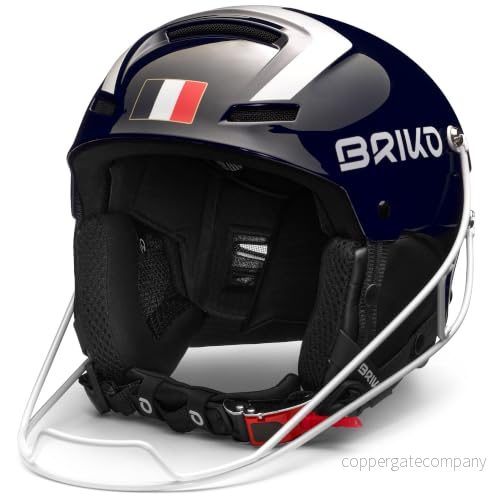 Briko, HELMET Unisex vuxen, glänsande blå vit 56 8054936795761