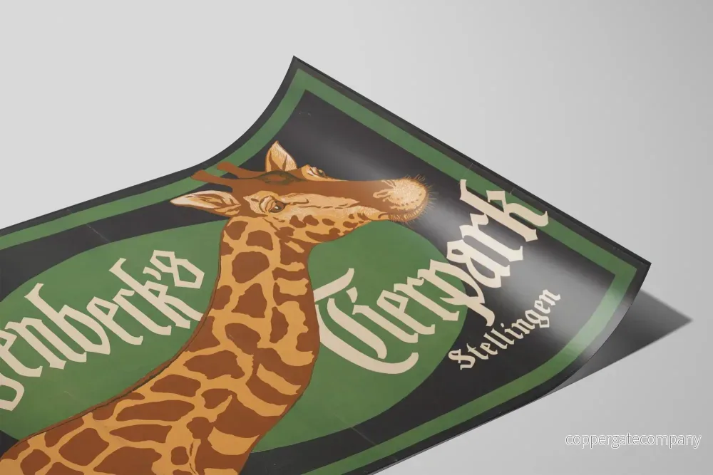 Vintageaffisch Carl Hagenbeck's Tierpark Stellingen Giraff - Bild 2