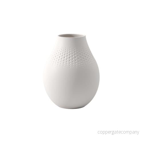 Villeroy och Boch Collier Blanc vas pärla nr. 2, 16 x 20 cm, premium porslin, vit 4003686329843