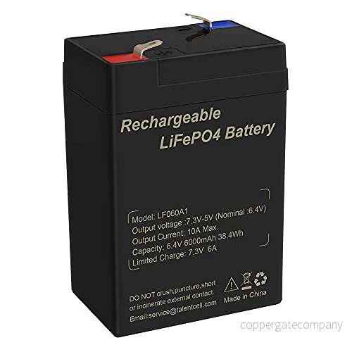 AFTERTECH 6 V 6Ah LIFEPO4 LITIUPPLADDNINGSBART BATTERIPACK JÄRN FOSFAT PLÅN 2000+ PROFONCICLIER 12,8 38 wh 8052532912742