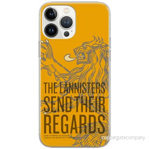 ERT GROUP mobiltelefonfodral för Iphone 13 PRO MAX originalt och officiellt licensierat Game of Thrones mönster 014 Vit optimalt anpassad, fodral tillverkad av TPU plast 5903932875164