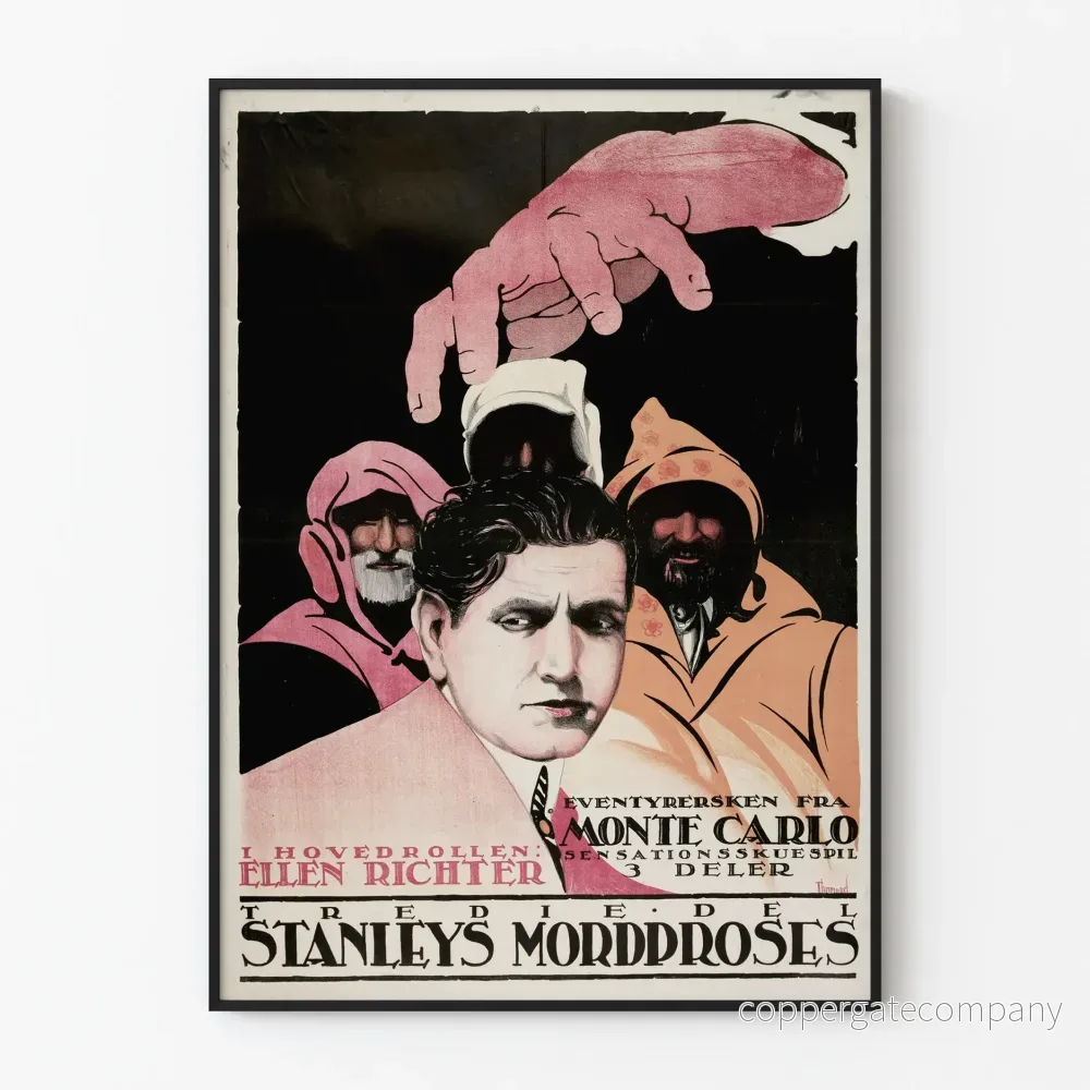 Dramatisk vintageposter av Stanleys Mordproses