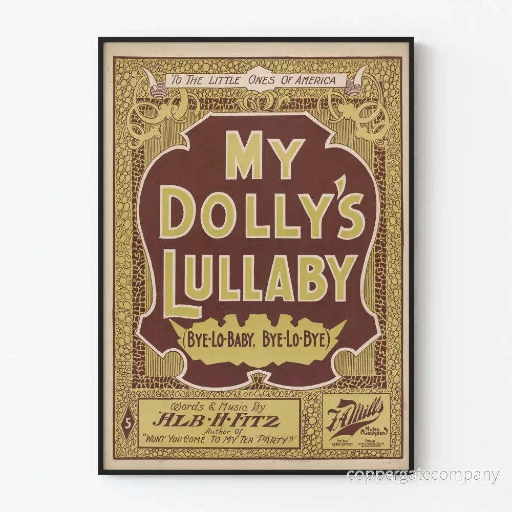 Vintageposter My Dolly's Lullaby - Retro väggdekoration