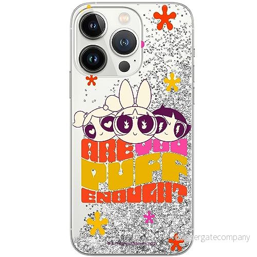 ERT GROUP mobiltelefonfodral för Apple Iphone 13 PRO originalt och officiellt licensierat The Powerpuff Girls mönster 043, med glitter overflow effekt 5905511987374