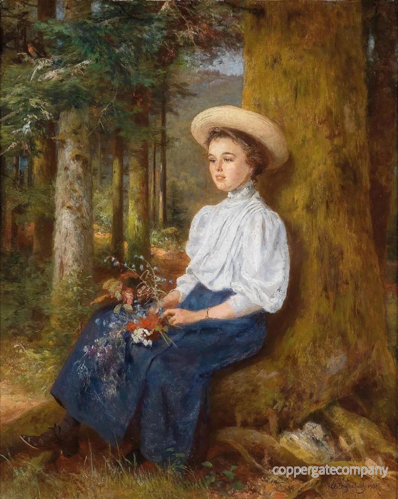Målning Repos dans la forêt - Anton Heinrich Dieffenbach | Konsttryck - Bild 2