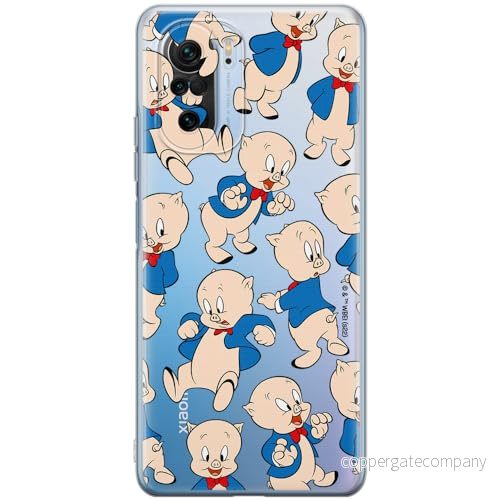 ERT GROUP mobiltelefonfodral för Xiaomi MI 11i/ REDMI K40/K40 PRO/POCO F3/ F3 PRO originalt och officiellt licensierat Looney Tunes mönster Porky Pig 001, gedeeltelijk transparant 5905511619930