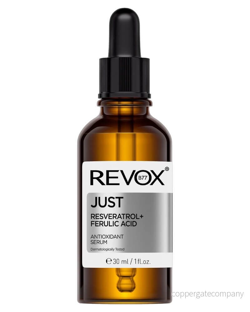 REVOX B77 Just Resveratrol + Ferulic Acid, 30 Ml, Acid Serum, Ansiktsantioxidant, Skyddar Huden, Minskar Mörka Fläckar Och Rynkor, Främjar Kollagen Elastinsyntesen 5060565105416