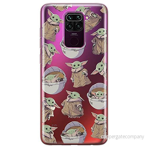 ERT GROUP mobiltelefonfodral för Xiaomi REDMI NOTE 9 originalt och officiellt licensierat Star Wars mönster Baby Yoda 028 optimalt anpassad till formen på mobiltelefonen, gedeeltelijk transparant 5904805093470