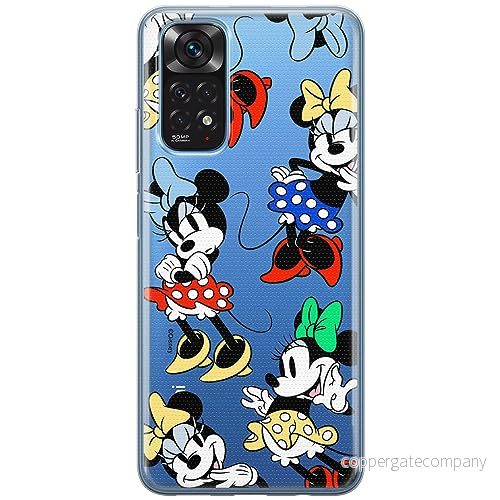 ERT GROUP mobiltelefonfodral för Xiaomi REDMI NOTE 11T/ 11S 5G/ POCO M4 PRO 5G originalt och officiellt licensierat Disney mönster Minnie 076, gedeeltelijk transparant 5905795027650