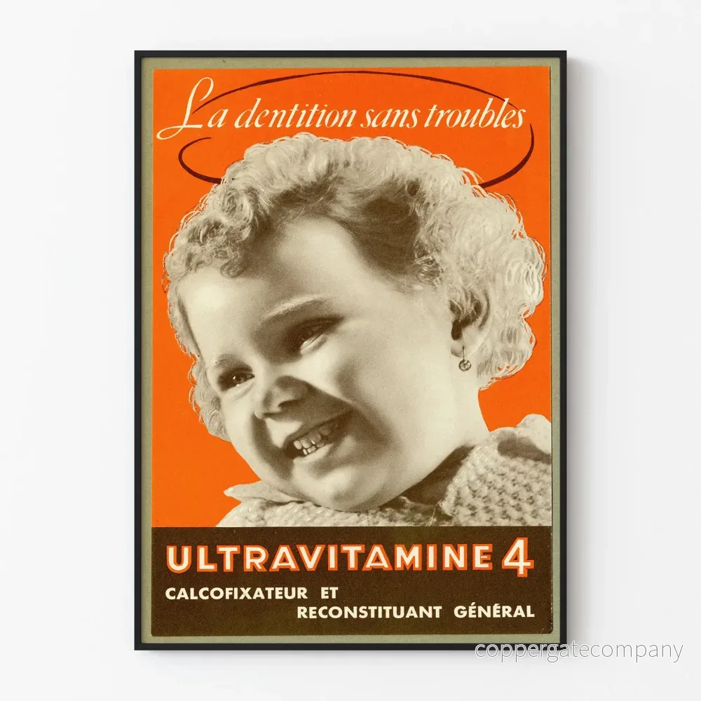 Vintageposter Ultravitamine 4 för Tandhälsa