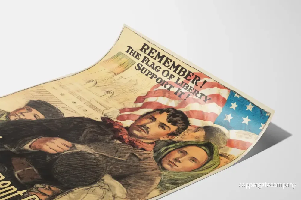 Vintage Patriotisk US-Poster - Köp Statsskuldväxlar - Bild 3