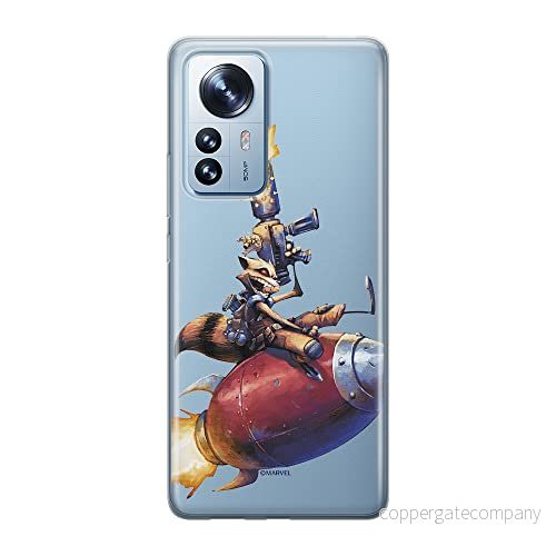 ERT GROUP mobiltelefonfodral för Xiaomi 12 / 12X originalt och officiellt licensierat Marvel mönster Rocket 007 optimalt anpassad till formen på mobiltelefonen, gedeeltelijk transparant 5905511480844