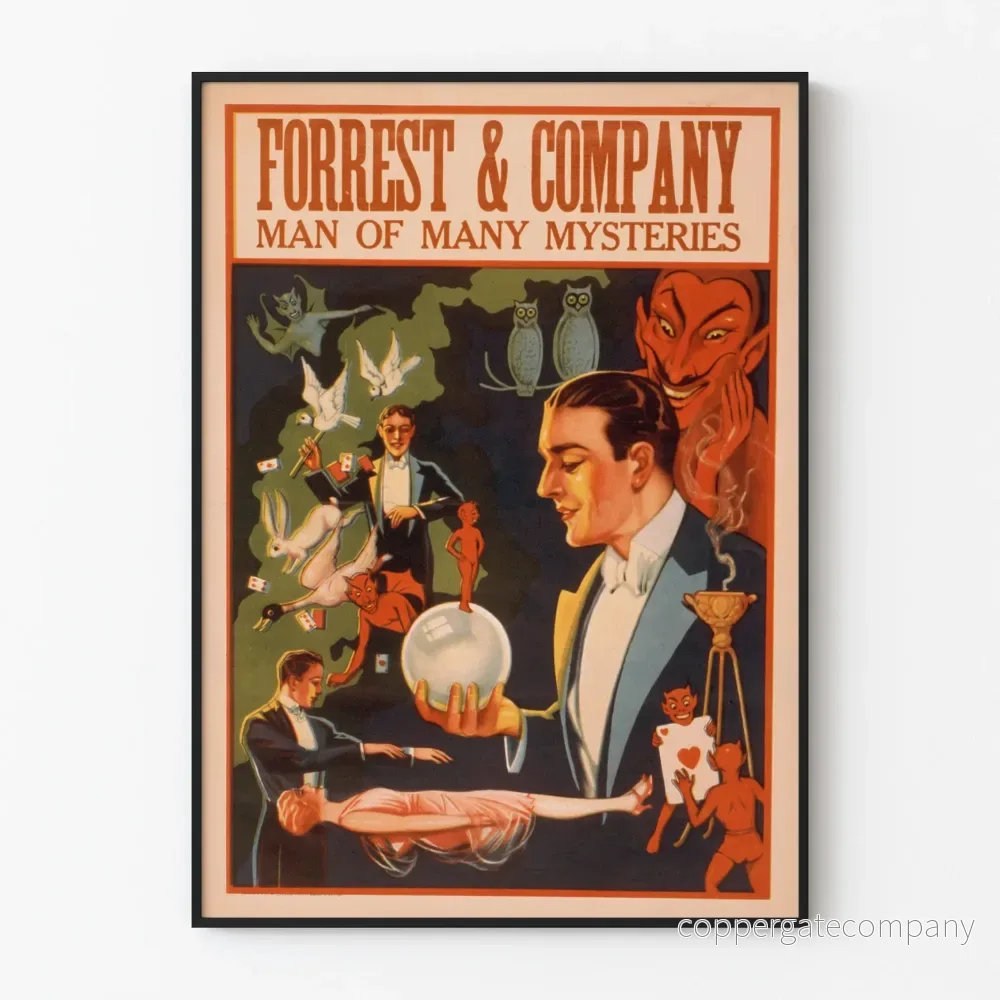 Vintageposter Forrest & Company Man of Many Mysteries