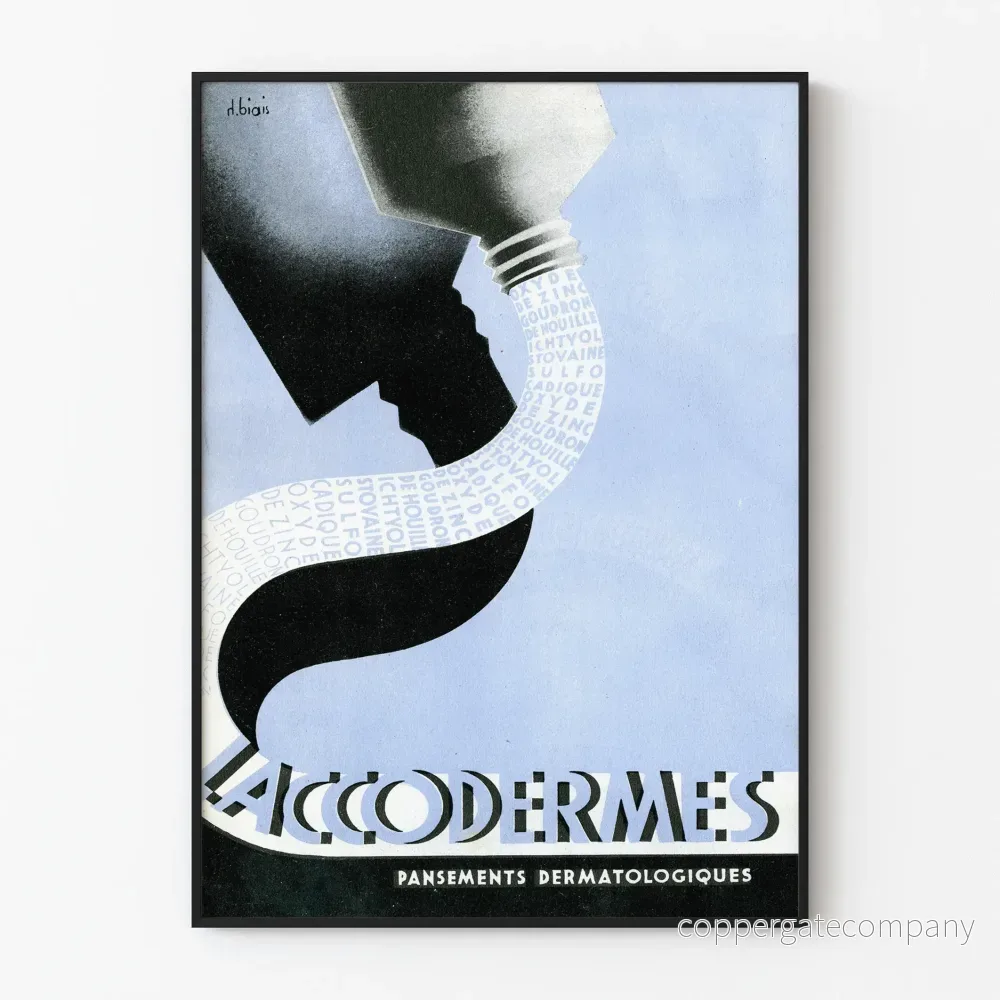 Vintageposter Laccodermes - Reklamväggdekoration för dermatologisk marknadsföring