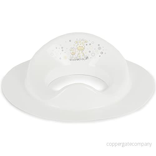 BIECO 11001706 vit barntoalettsits med giraffmotiv, ca 32 x 36,5 5 cm, från 8 månader till 4 år 4005544017060