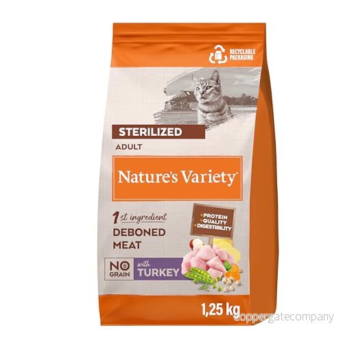 Nature's Variety Original No Grain kroketter för vuxna katter spannmålsfri med urbenat kalkon 1,25 kg 8410650271774
