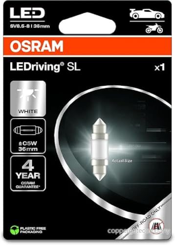 OSRAM LEDriving SL, ≜ C5W (36 mm), Vit 6000K, Blister (1 lampa), LED Retrofit, endast offroad användning 4062172401159