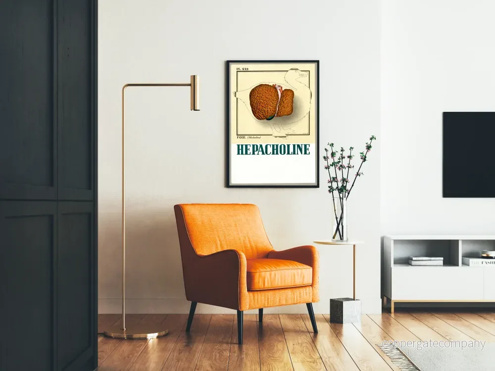 Vintage medicinsk affisch med illustration av levern - Bild 2