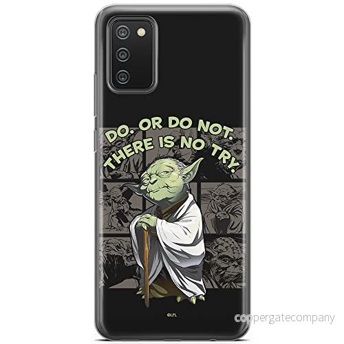 ERT GROUP mobiltelefonfodral för Samsung A02S originalt och officiellt licensierat Star Wars mönster Yoda 007 optimalt anpassad till formen på mobiltelefonen, fodral tillverkad av TPU plast 5903040233214