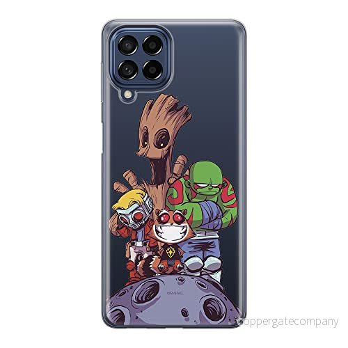 ERT GROUP mobiltelefonfodral för Samsung M33 5G originalt och officiellt licensierat Marvel mönster Guardians of the Galaxy 017 anpassad till formen på mobiltelefonen, gedeeltelijk transparant 5905511343408