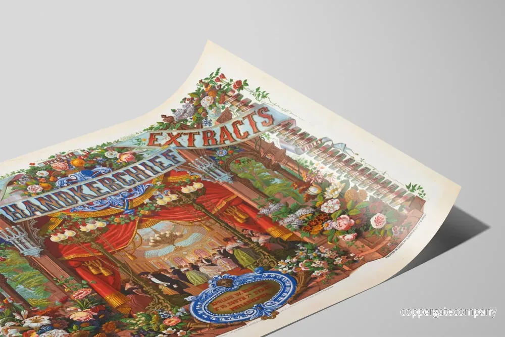 Vintage dekorativ poster Harrison's Handkerchief Extracts - Bild 2