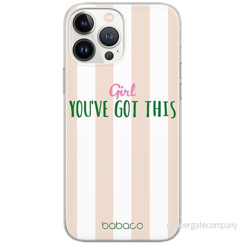 ERT GROUP mobiltelefonfodral för Apple Iphone 13 PRO originalt och officiellt licensierat Babaco mönster Positive vibes 004 Vit anpassad till formen på mobiltelefonen, fodral tillverkad av TPU plast 5903932954630