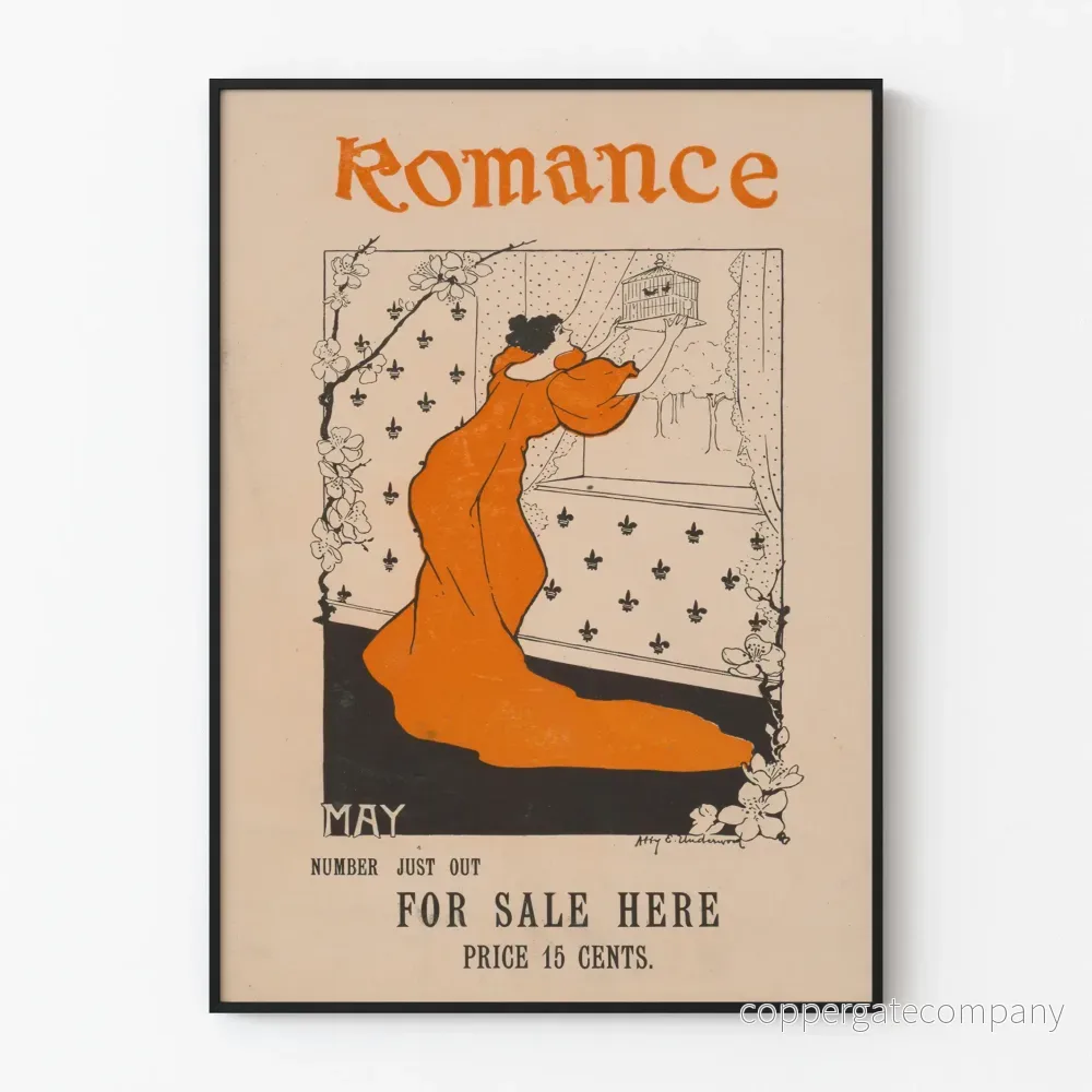 Vintage romantisk poster för väggdekoration