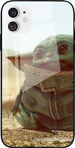 ERT GROUP mobiltelefonfodral för Apple Iphone 13 PRO MAX originalt och officiellt licensierat Star Wars mönster Baby Yoda 003 tillverkad av härdat glas, skyddsfodral 5904805868092