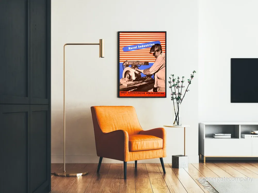 Vintage landsbygdsindustriers poster - Industriell väggdekoration - Bild 2