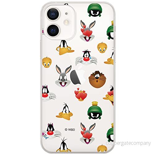 ERT GROUP mobiltelefonfodral för Apple Iphone 12/12 PRO originalt och officiellt licensierat Looney Tunes mönster 007 Vit optimalt anpassad till formen på mobiltelefonen, gedeeltelijk transparant 5903932002287