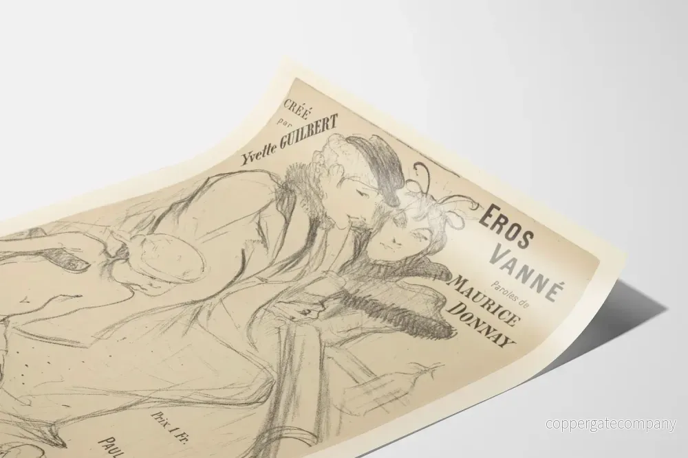 Vintageposter Eros Vanné av Yvette Guilbert - Bild 3