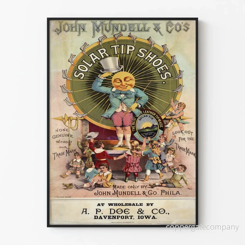 Vintageposter Solar Tip Shoes av John Mundell & Co.