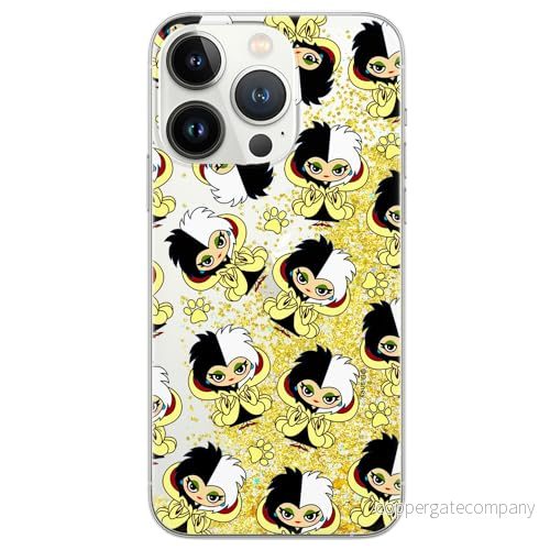 ERT GROUP mobiltelefonfodral för Apple Iphone 13 PRO MAX originalt och officiellt licensierat Disney mönster Cruella 007 optimalt anpassad till formen på mobiltelefonen, med glitter overflow effekt 5905131496737