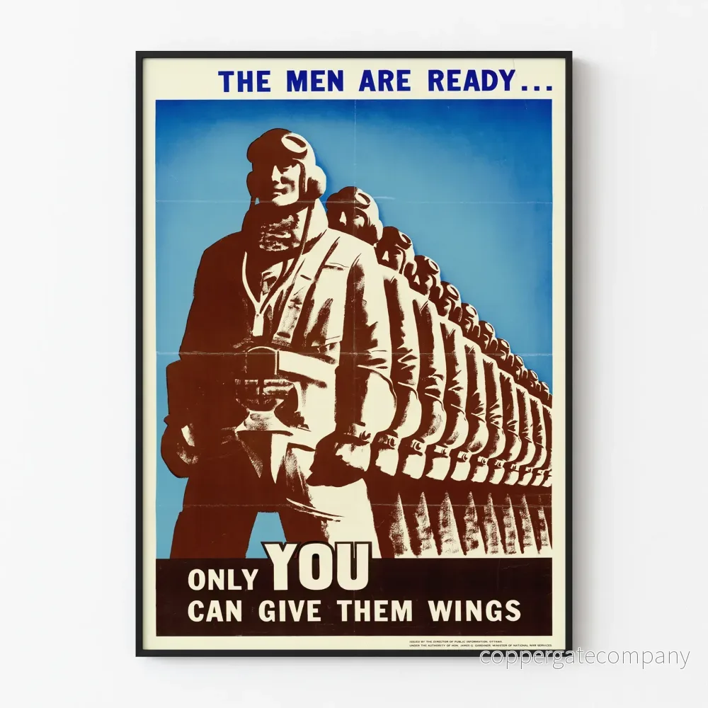 Amerikansk militär vintageposter « The Men Are Ready » Amerikansk militär vintageposter « The Men Are Ready »