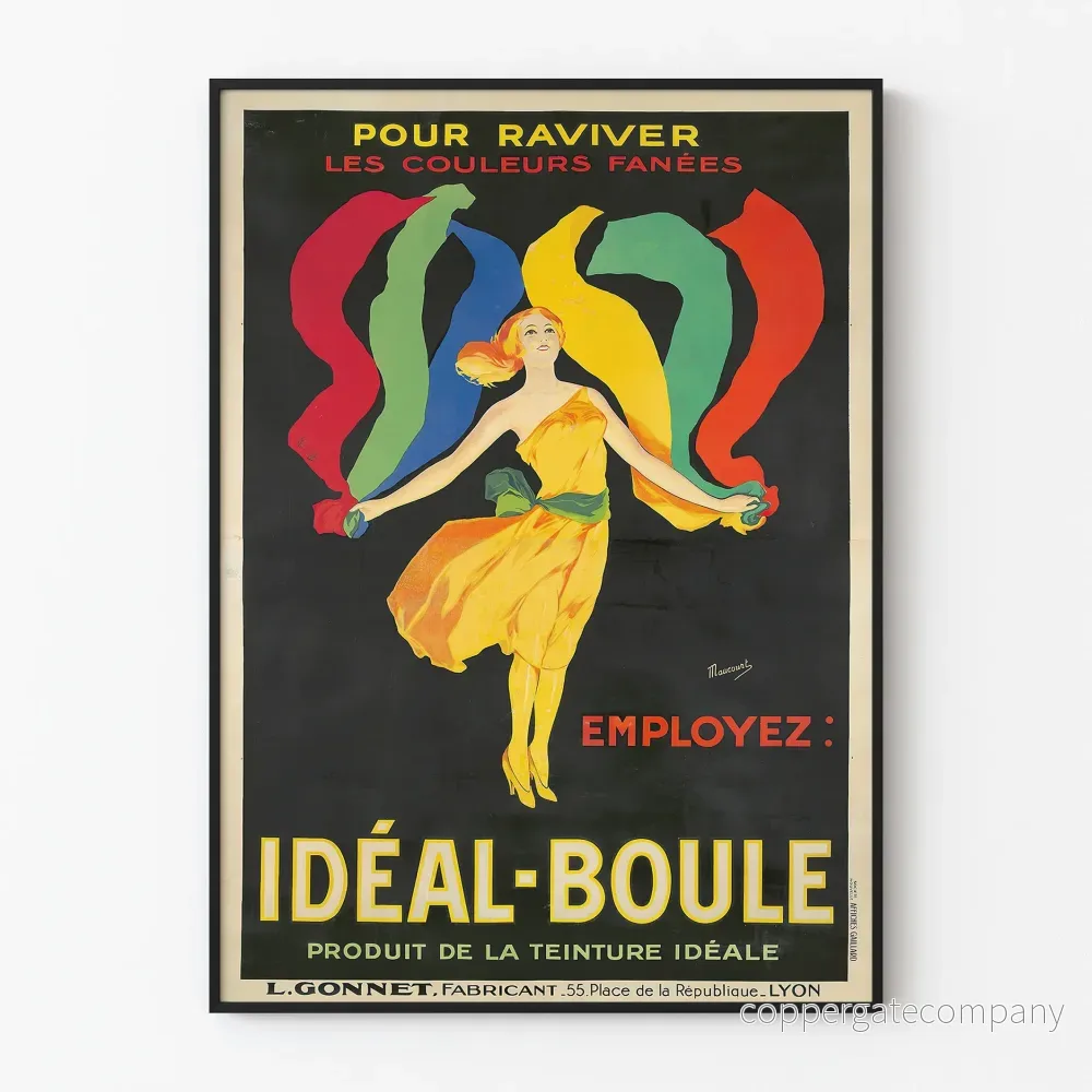 Vintageposter Idéal-Boule för att återuppliva bleka färger