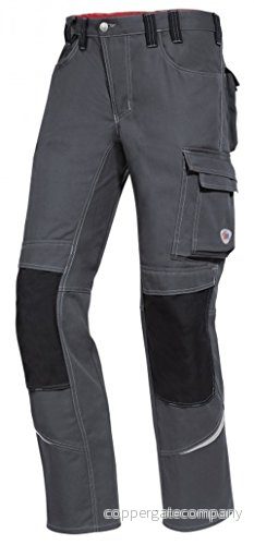 BP Comfort Plus 1803-720-5332 arbetsbyxor elastiskt band på baksidan midjeveck normal passform storlek: 44 l färg: mörkgrå/svart 4055301112682
