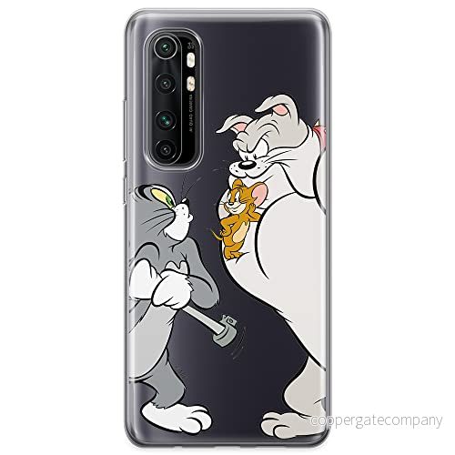 ERT GROUP mobiltelefonfodral för Xiaomi MI NOTE 10 Lite originalt och officiellt licensierat Tom and Jerry mönster i 001 anpassad till formen på mobiltelefonen, gedeeltelijk transparant 5904805593154