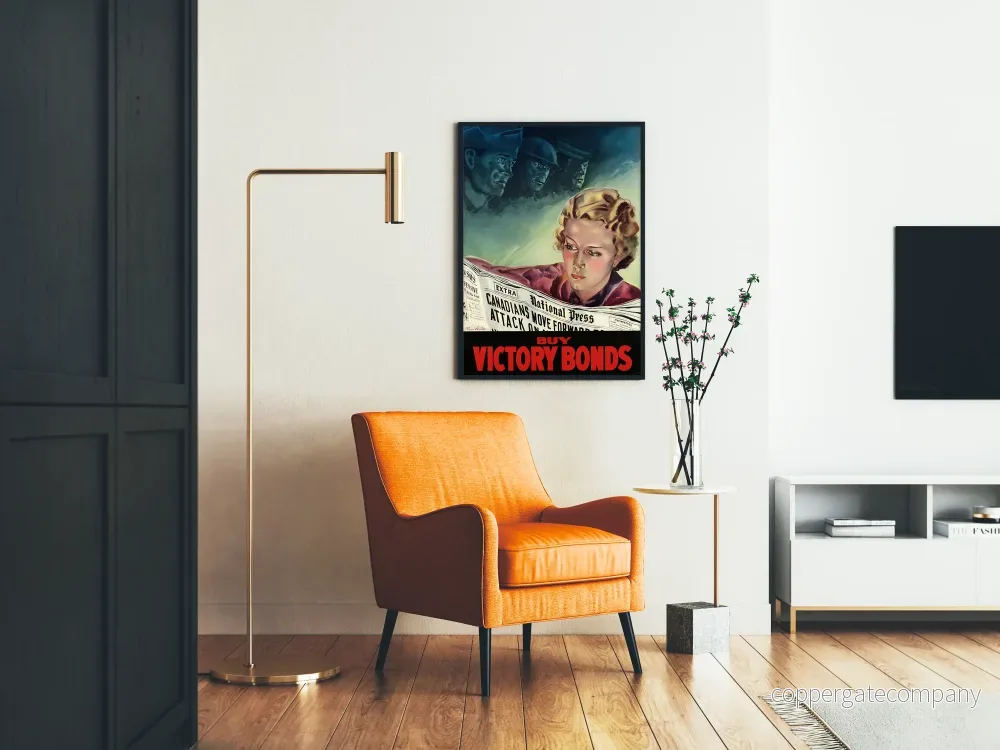 Vintageposter Köp Victory Bonds, patriotisk väggdekoration - Bild 2