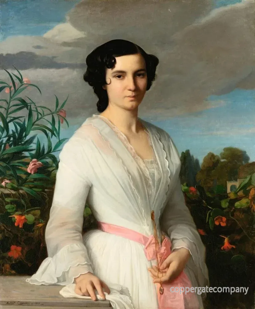 Målning porträtt av Mademoiselle Louise Mars - Alexandre Cabanel | Konsttryck - Bild 2