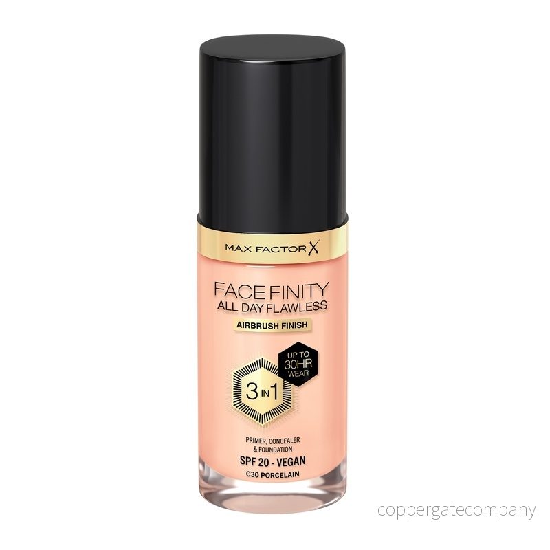 Max Factor Facefinity All Day Flawless 3-in-1 Foundation SPF 20 - 30 ml Porcelain 3616303999384