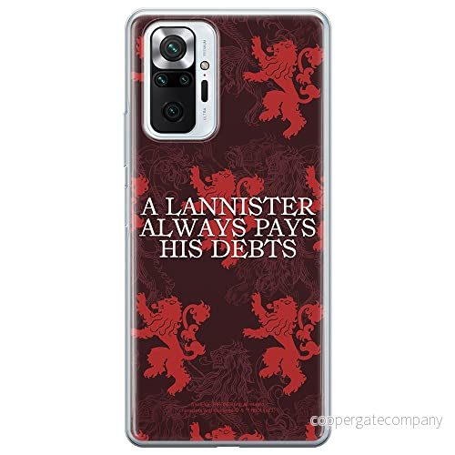 ERT GROUP mobiltelefonfodral för Xiaomi REDMI NOTE 10 PRO originalt och officiellt licensierat Game od Thrones mönster of 018, fodral tillverkad av TPU plast 5903932690828