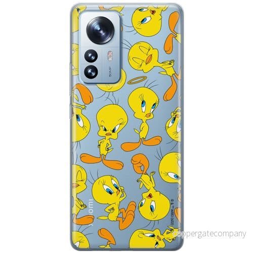 ERT GROUP mobiltelefonfodral för Xiaomi 12 / 12X originalt och officiellt licensierat Looney Tunes mönster Tweety 010 optimalt anpassad till formen på mobiltelefonen, gedeeltelijk transparant 5905511631482