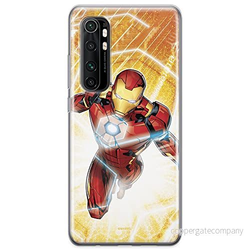 ERT GROUP mobiltelefonfodral för Xiaomi MI NOTE 10 Lite originalt och officiellt licensierat Marvel mönster Iron Man 007 optimalt anpassad till formen på mobiltelefonen, fodral tillverkad av TPU plast 5904805592126