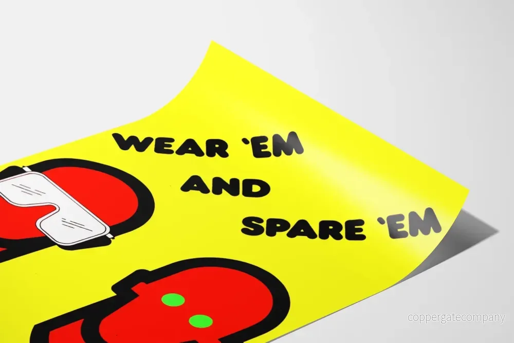 Grafisk poster Wear 'Em and Spare 'Em - Vintage väggdekoration - Bild 3